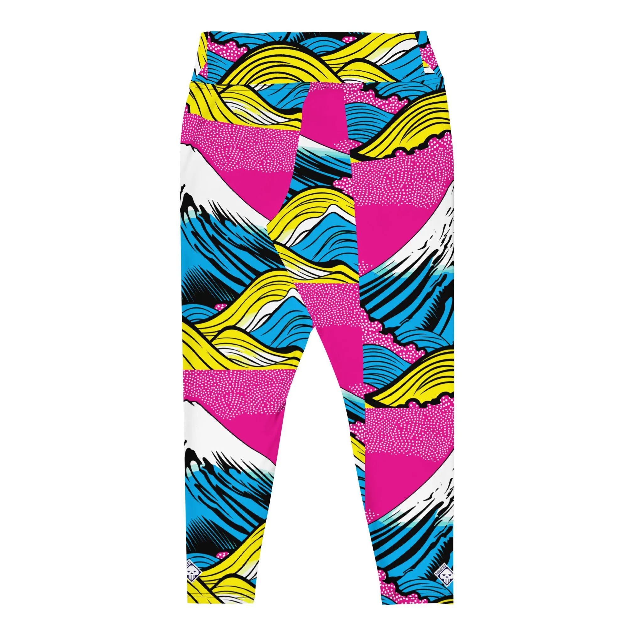 Colorful and Vibrant Roy Lichtenstein Mt Fuji Yoga Plus Sized Pants for Women 001