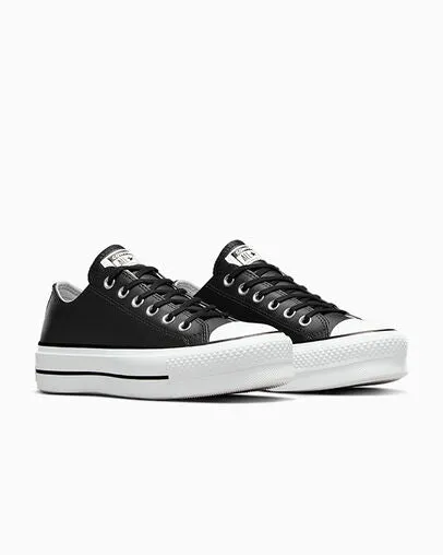 Converse women's sneakers shoe with leather wedge Chuck Taylor All Star 561681C black