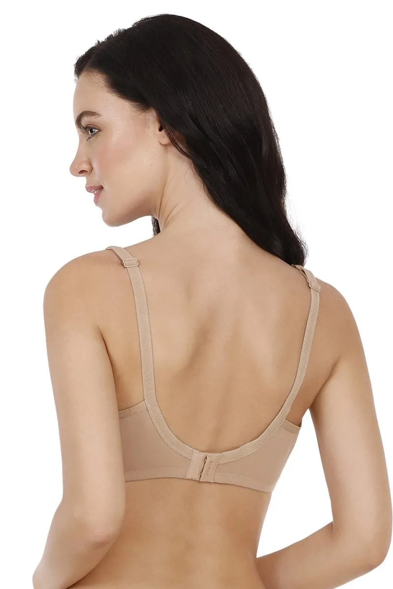 Cool Contour Non-Padded Non-Wired Bra with Aloe Finish - Sandalwood