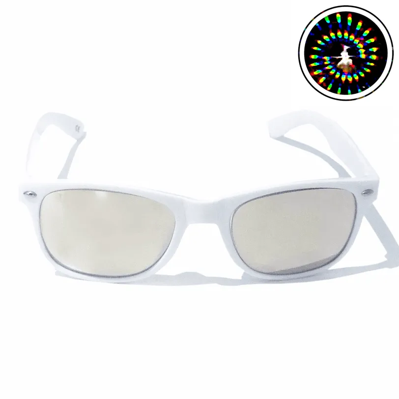 Diffraction Glasses - Vortex, Spiral Effect (White)