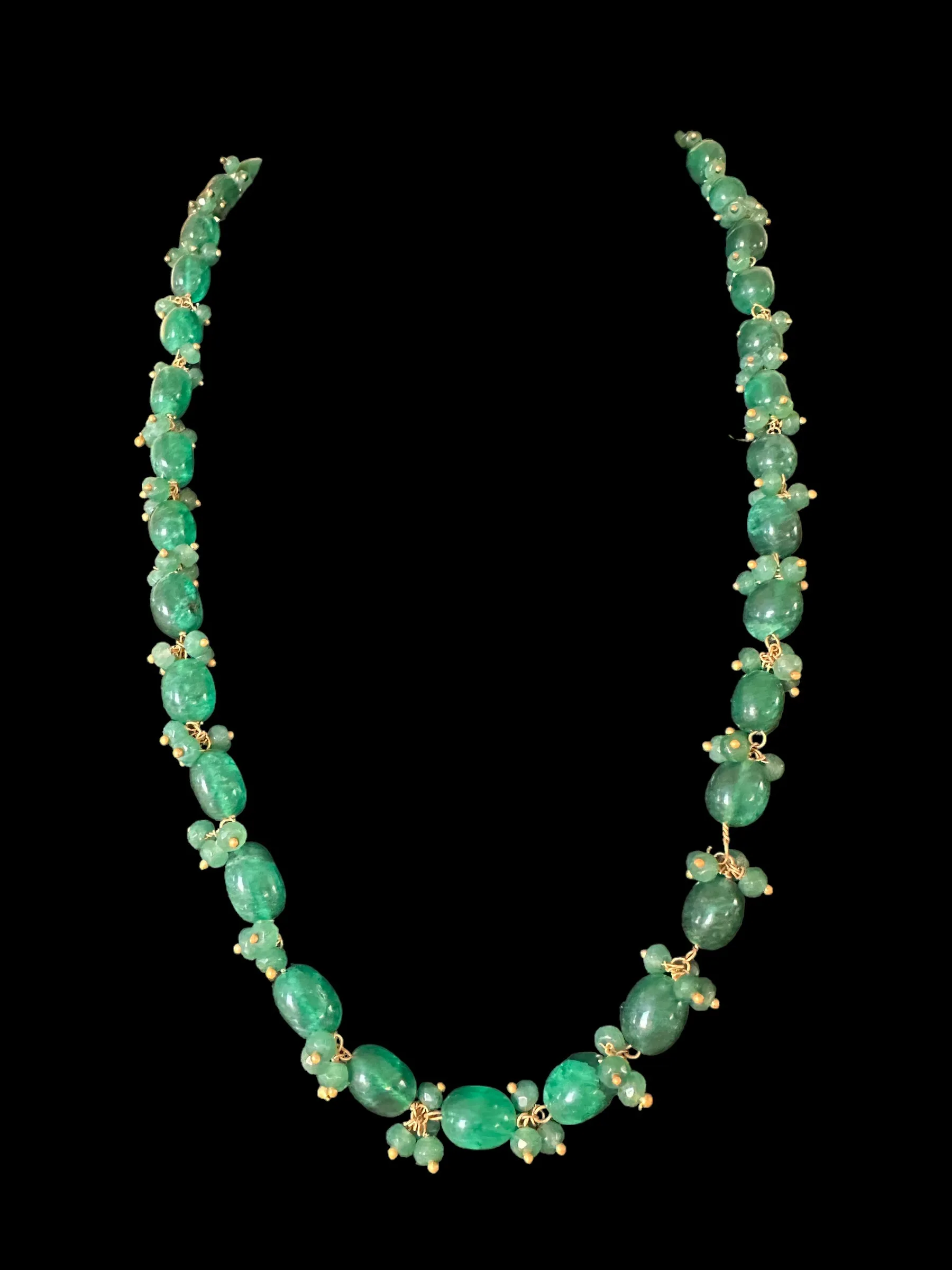 DNS2 Green emerald quartz beads necklace ( READY TO SHIP )