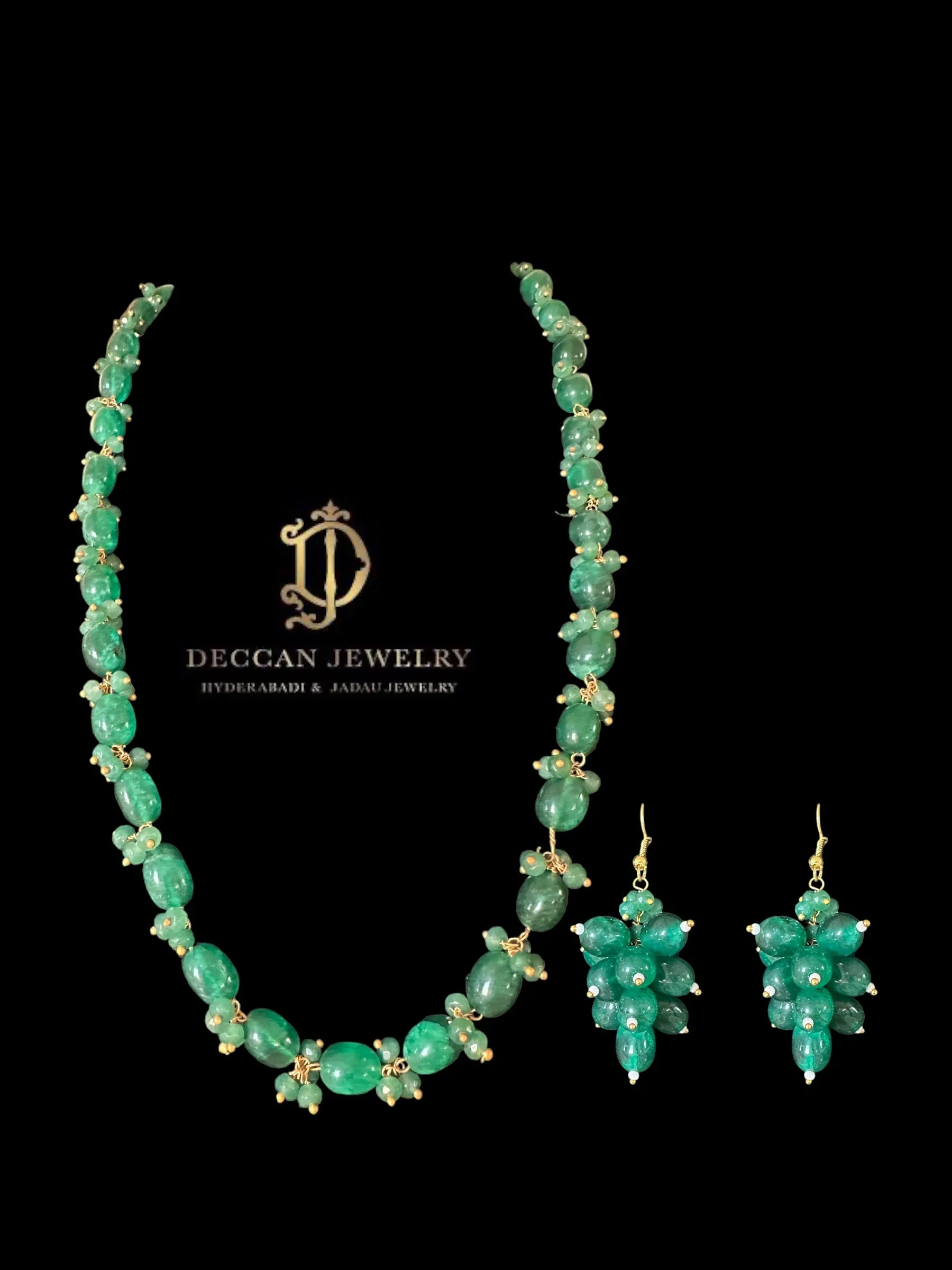 DNS2 Green emerald quartz beads necklace ( READY TO SHIP )