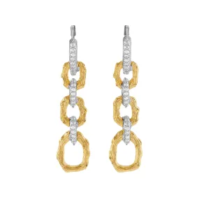 Enchanted Forest Link Earrings with Diamonds