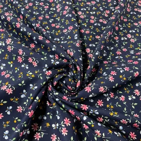 FS854_2 Navy Small Floral Cotton Poplin