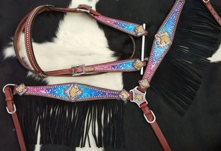 Galaxy Fringe Headstall Set