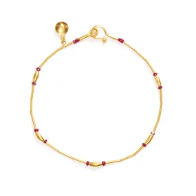 Gold and Ruby Bracelet