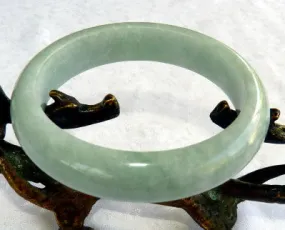 Good Green All Around Old Mine Burmese Jadeite Bangle Bracelet 56.5 mm (BB2958)