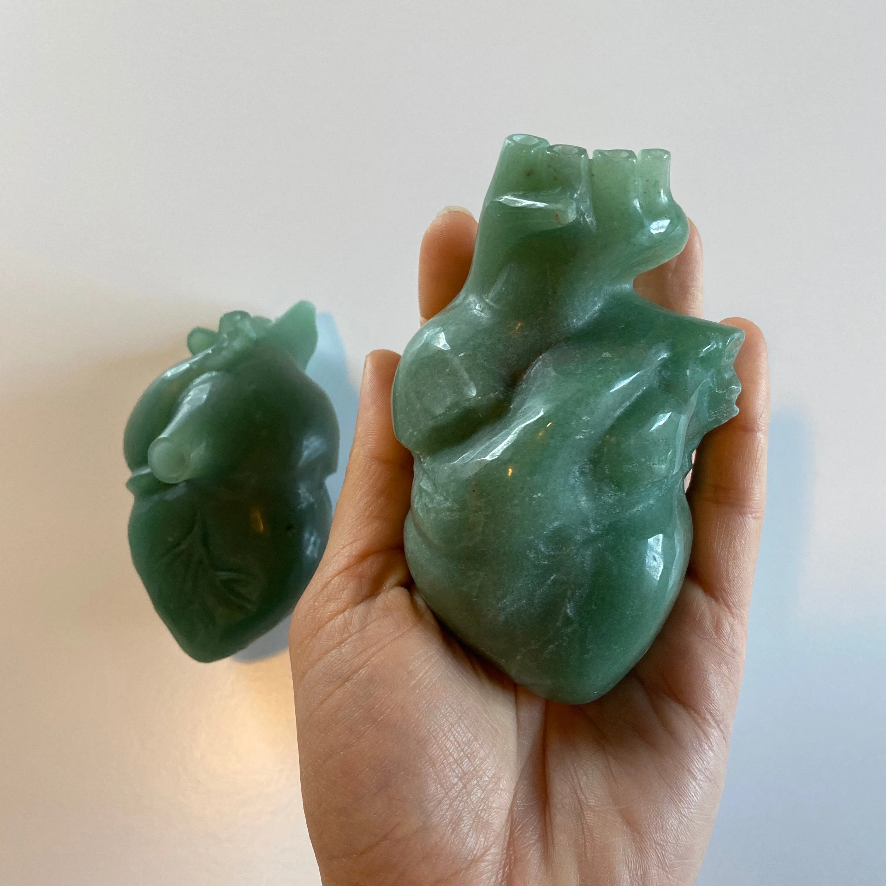 Green Aventurine Anatomical Heart