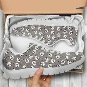 Grey Panda Shoes Panda Print Sneakers Panda Running Shoes Athletic Casual Shoes Panda Lover Gifts Clothing for Womens Mens Kids Adults