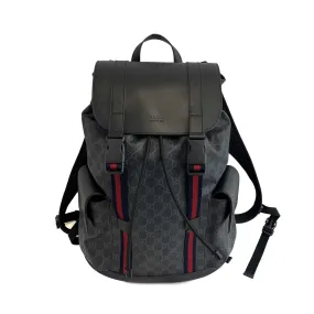 Gucci - Excellent - Men's GG Supreme Coated Black Backpack