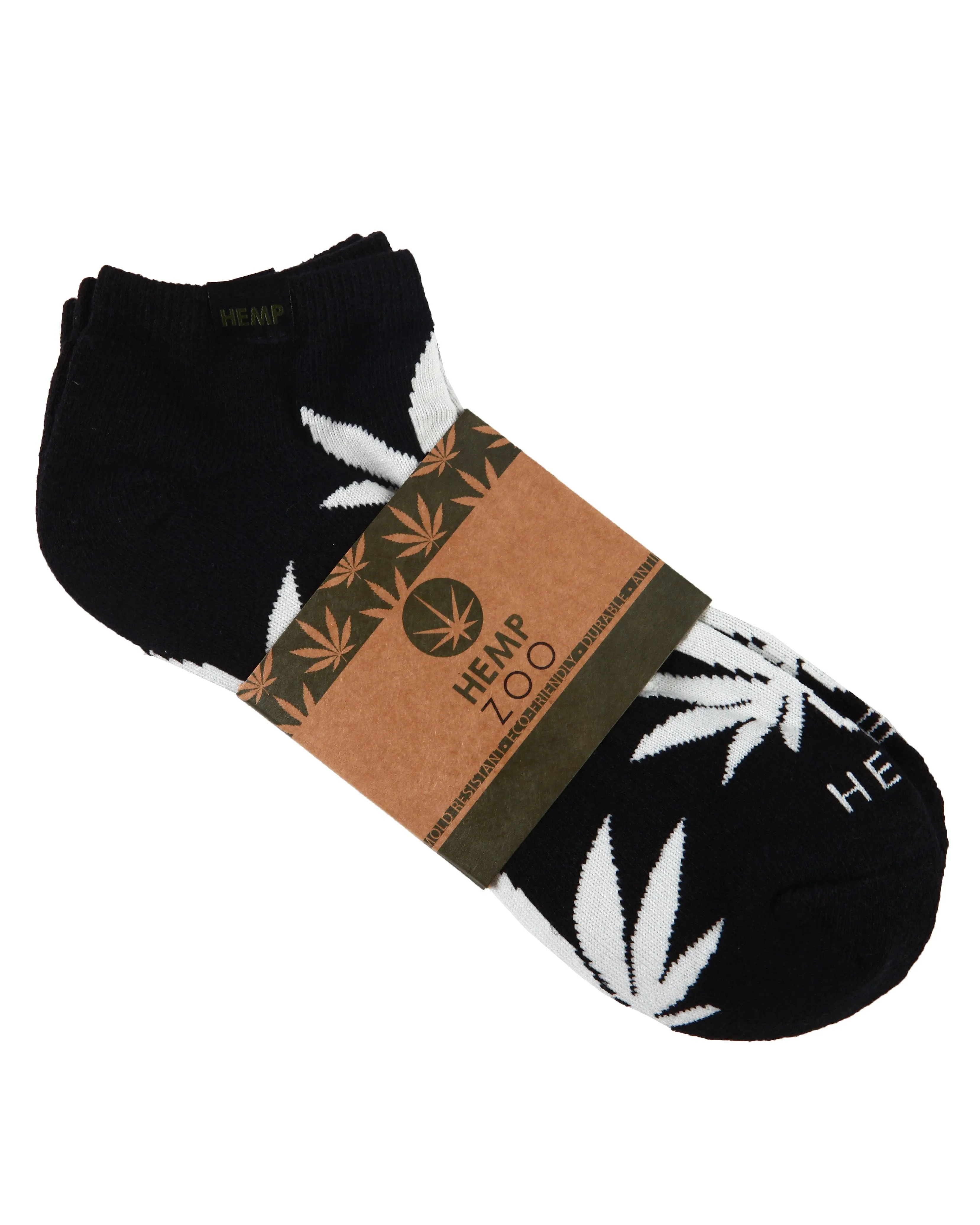 HEMP LEAF ANKLE SOCKS 2 PACK