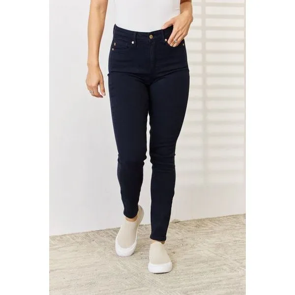 Judy Blue Full Size Garment Dyed Tummy Control Skinny Jeans