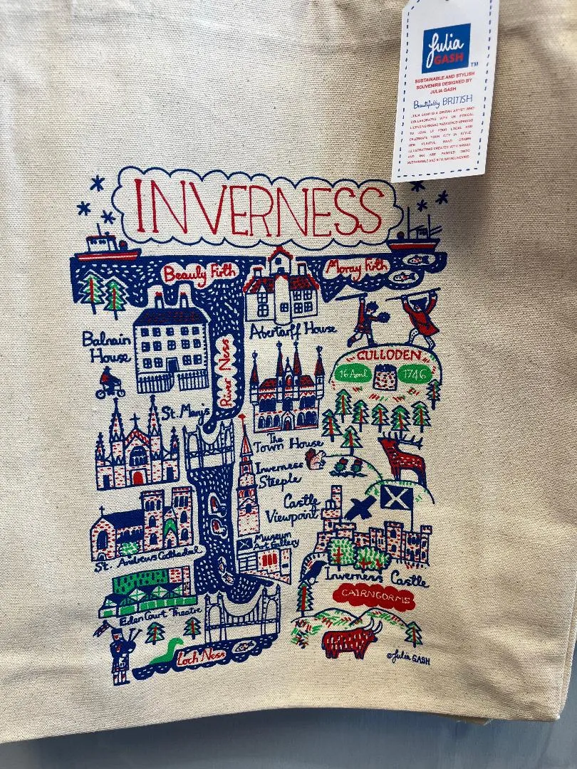 Julia Gash - Inverness Cityscape Natural Tote Bag