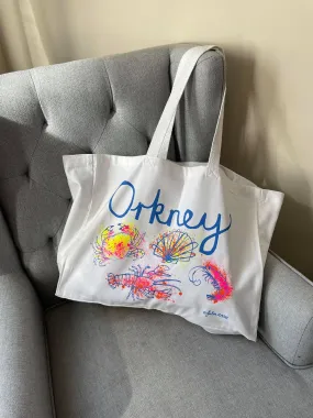 Julia Gash Orkney Neon Sealife Shopping Bag