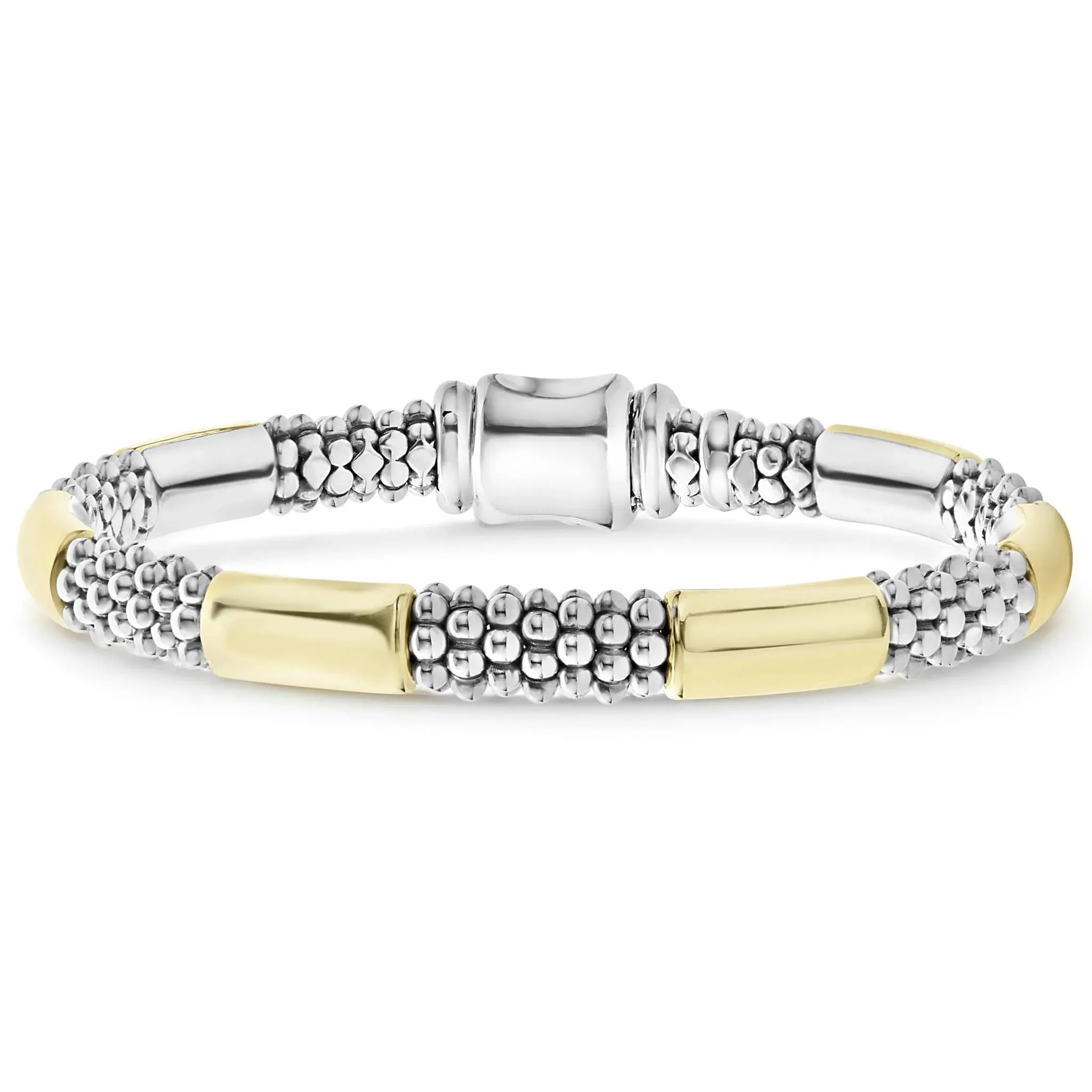 Lagos High Bar Gold Station Caviar Bracelet