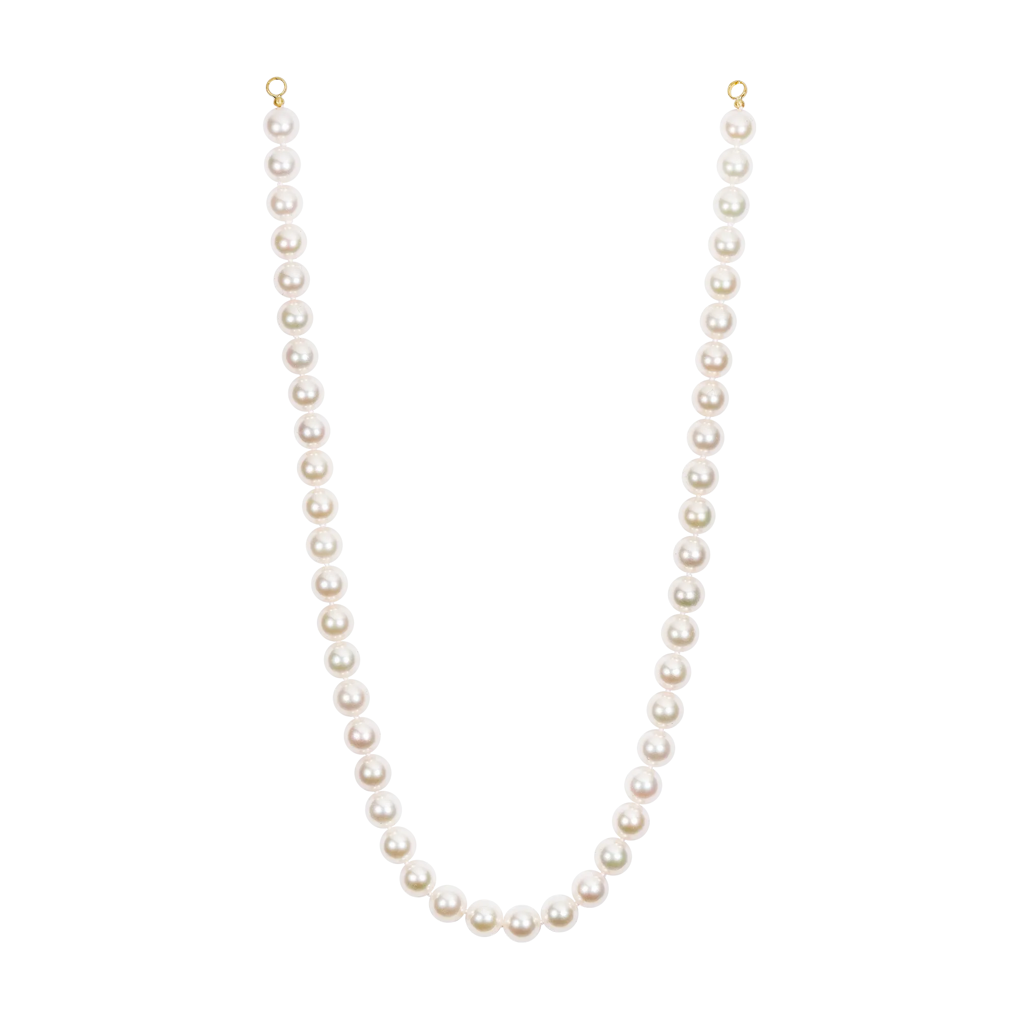 Large White Hanadama Akoya Pearl Strand - Made to Order