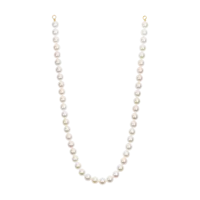 Large White Hanadama Akoya Pearl Strand - Made to Order