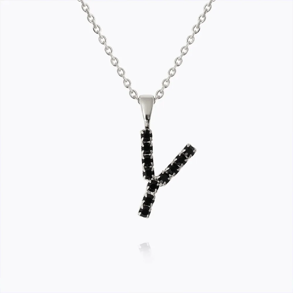 Letter Necklace Y / Black