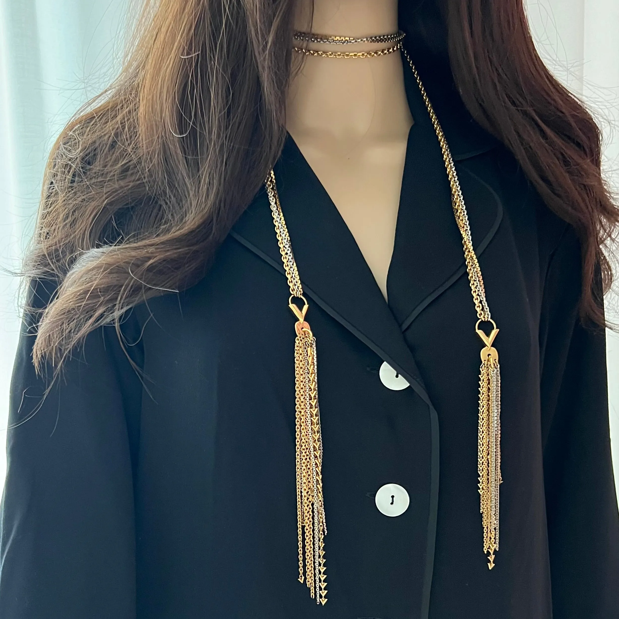 Louis Vuitton Long Fringe Necklace