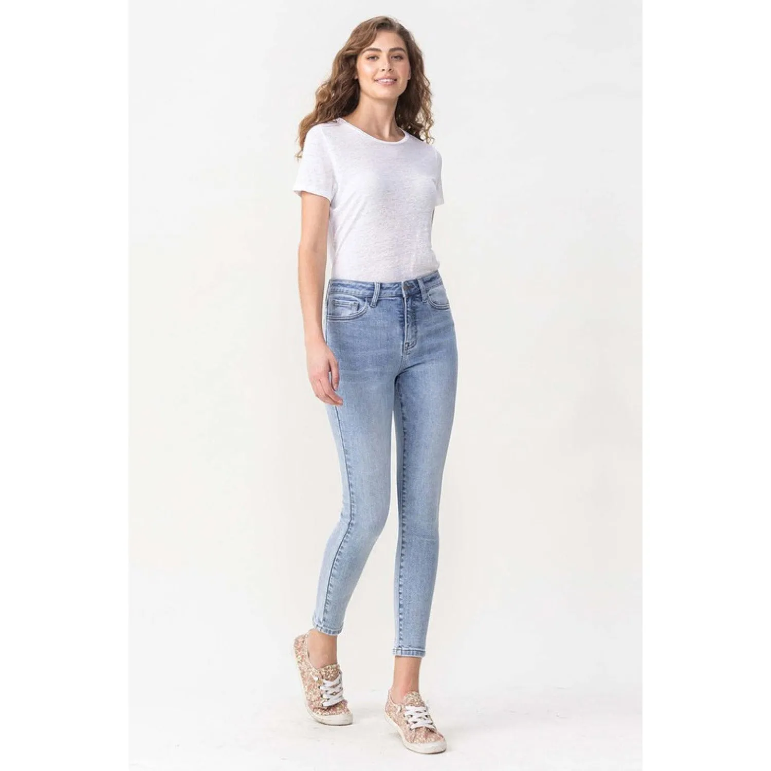 Lovervet Full Size Talia High Rise Crop Skinny Jeans