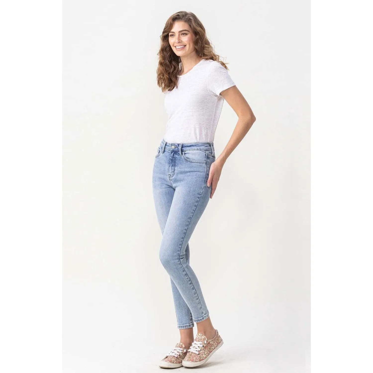 Lovervet Full Size Talia High Rise Crop Skinny Jeans