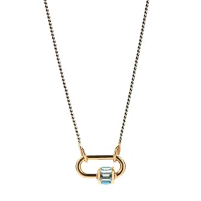 Marla Aaron 14k Yellow Gold Total Baguette Aquamarine Baby Lock