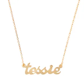 Metal Nameplate Necklace (WS)