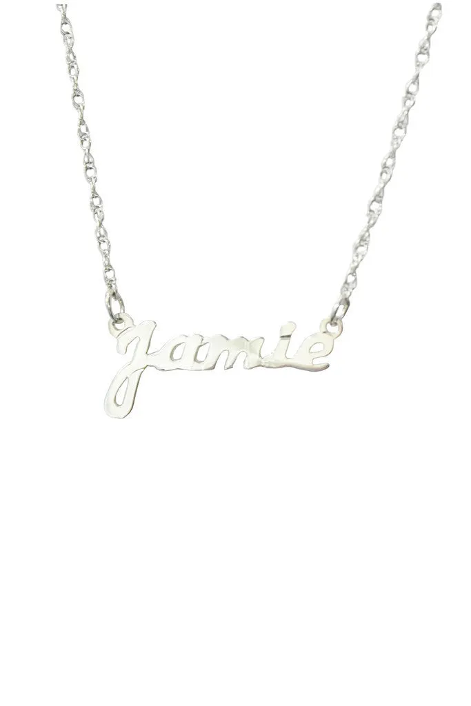 Metal Nameplate Necklace (WS)