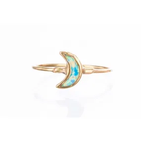 Moon Kyocera Opal Ring