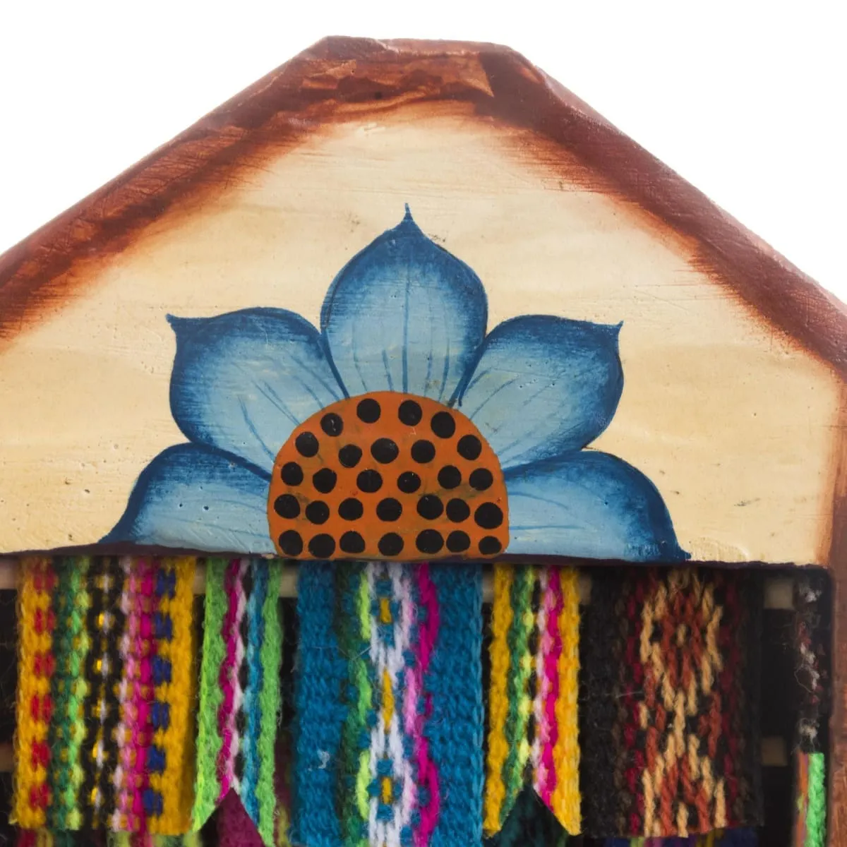 Novica Colorful Marketplace Ceramic Retablo