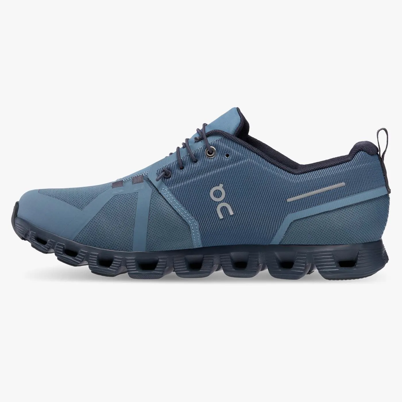 On Running Men's Cloud 5 Waterproof Shoes - Metal / Navy