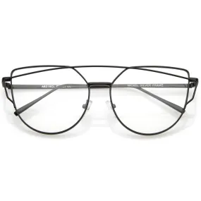 Retro Modern Intricately Designed Clear Lens Glasses