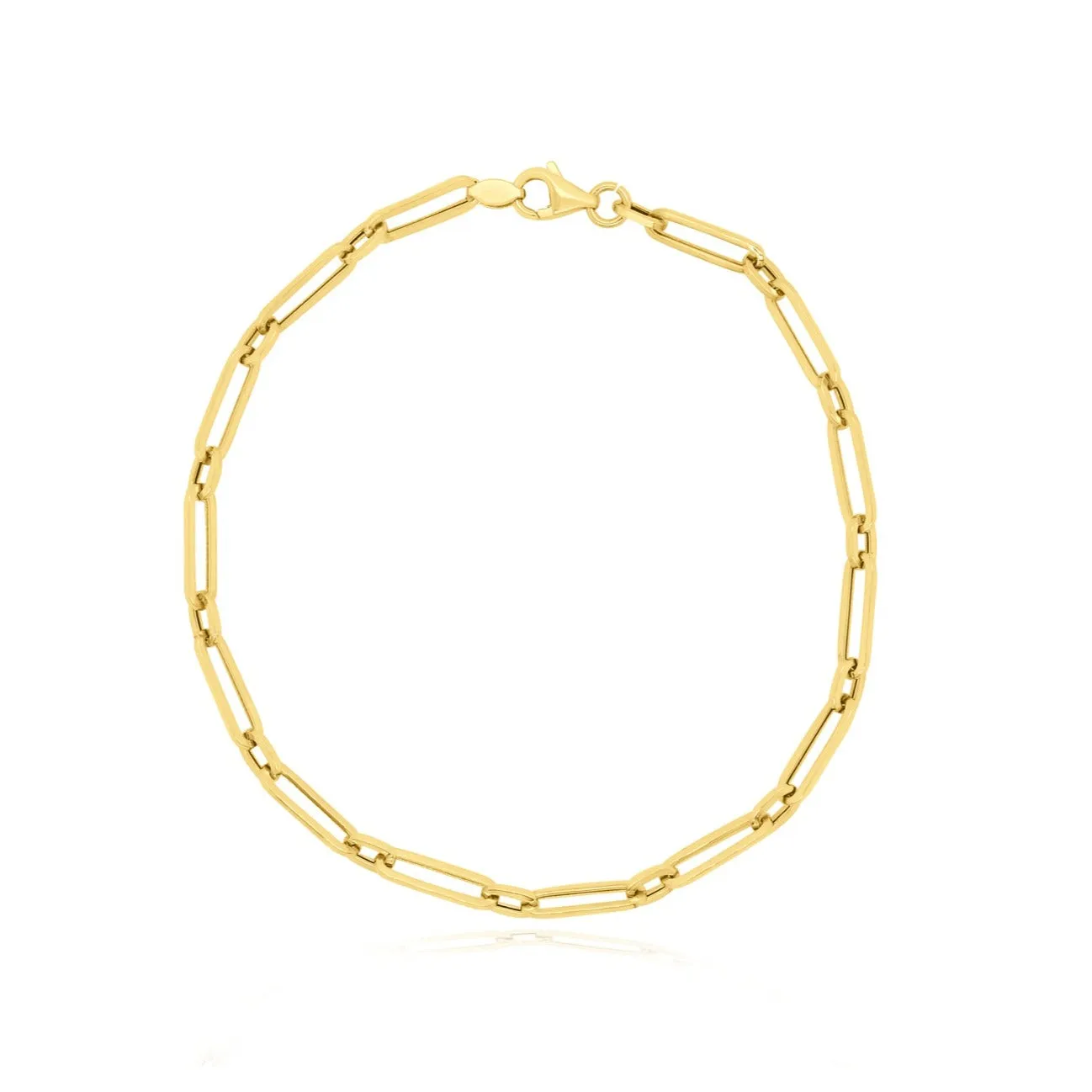 Round Link Paperclip Bracelet