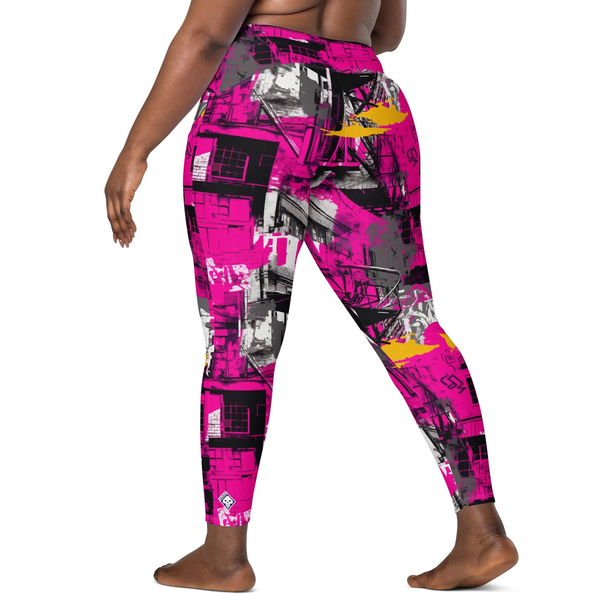 Streetwise Strides: Women's Running Leggings with Pockets - Urban Decay 002