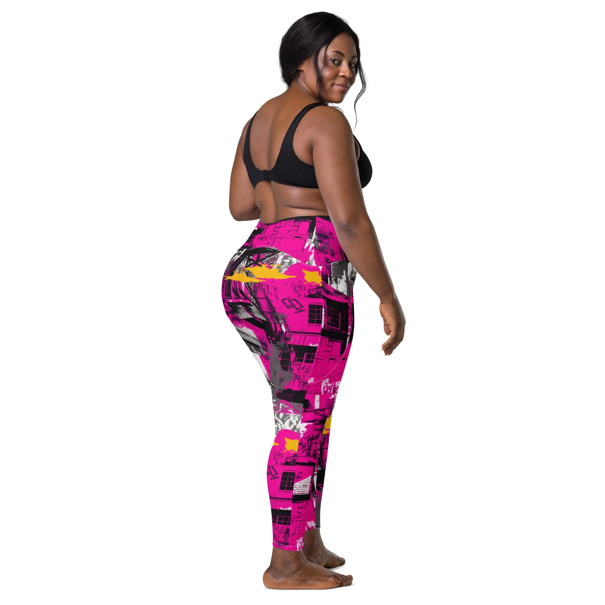 Streetwise Strides: Women's Running Leggings with Pockets - Urban Decay 002