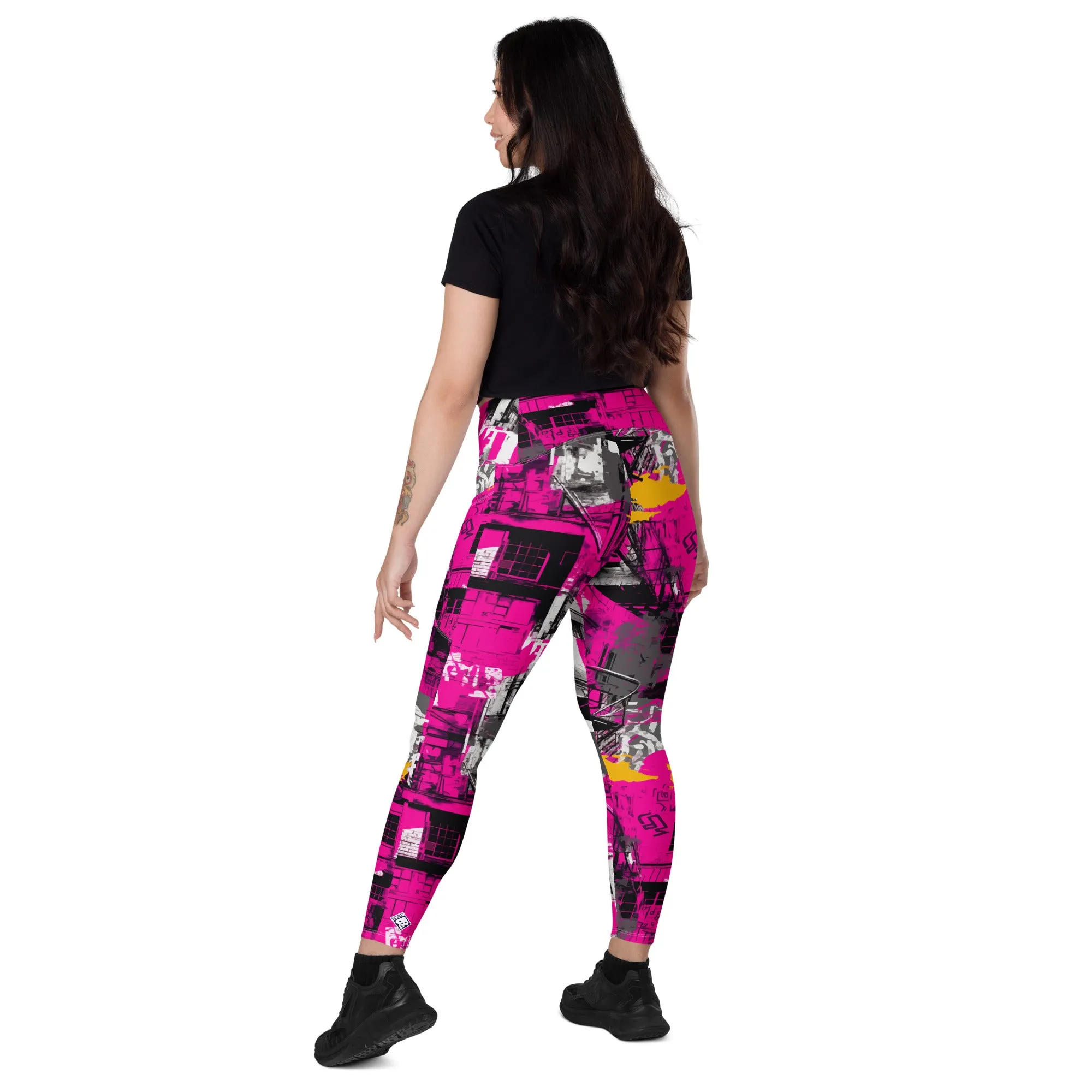 Streetwise Strides: Women's Running Leggings with Pockets - Urban Decay 002