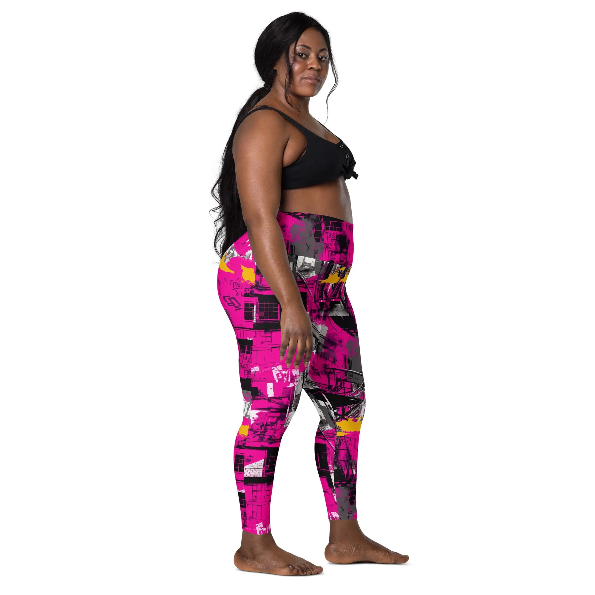 Streetwise Strides: Women's Running Leggings with Pockets - Urban Decay 002