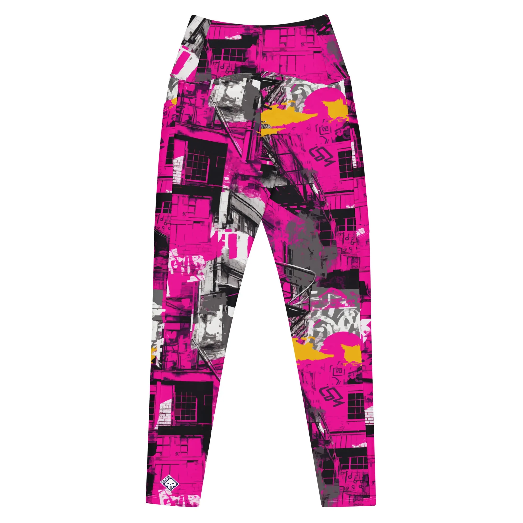 Streetwise Strides: Women's Running Leggings with Pockets - Urban Decay 002