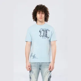 Tapestry Patch SS Tee - Cerulean