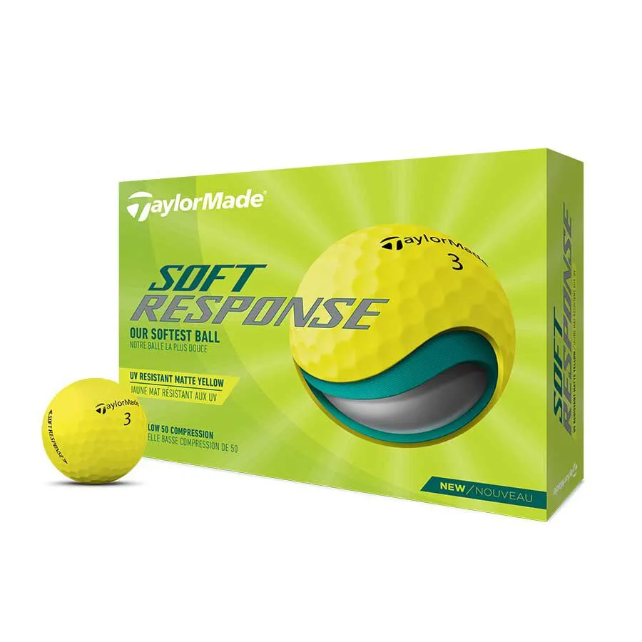 Taylormade 2021 Soft Response Golf Balls 12 Pack Yellow