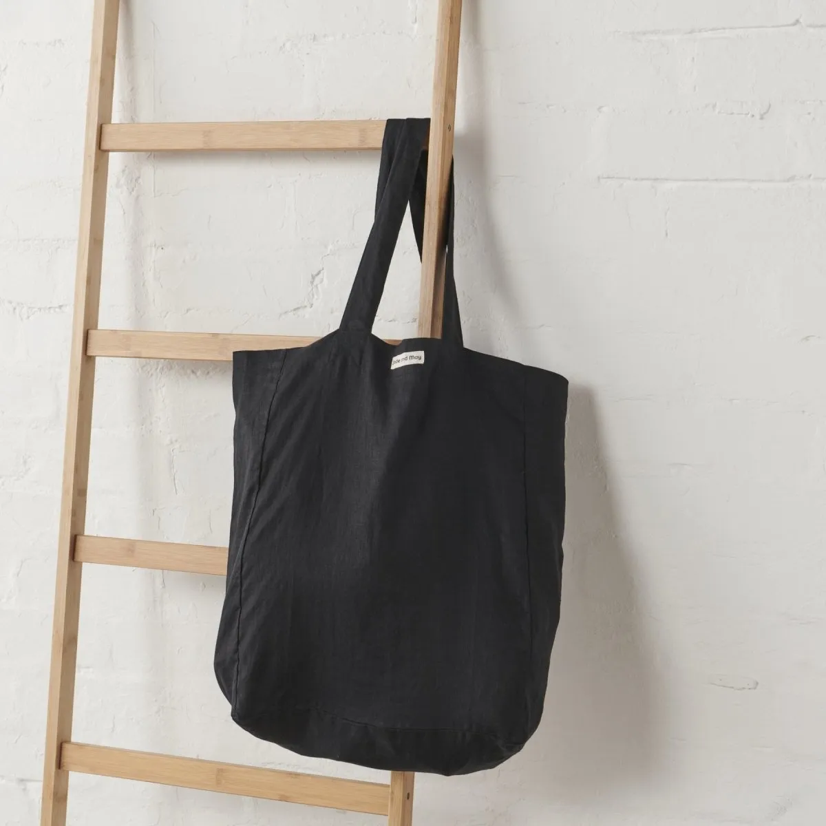 Tote Bag - Black Linen