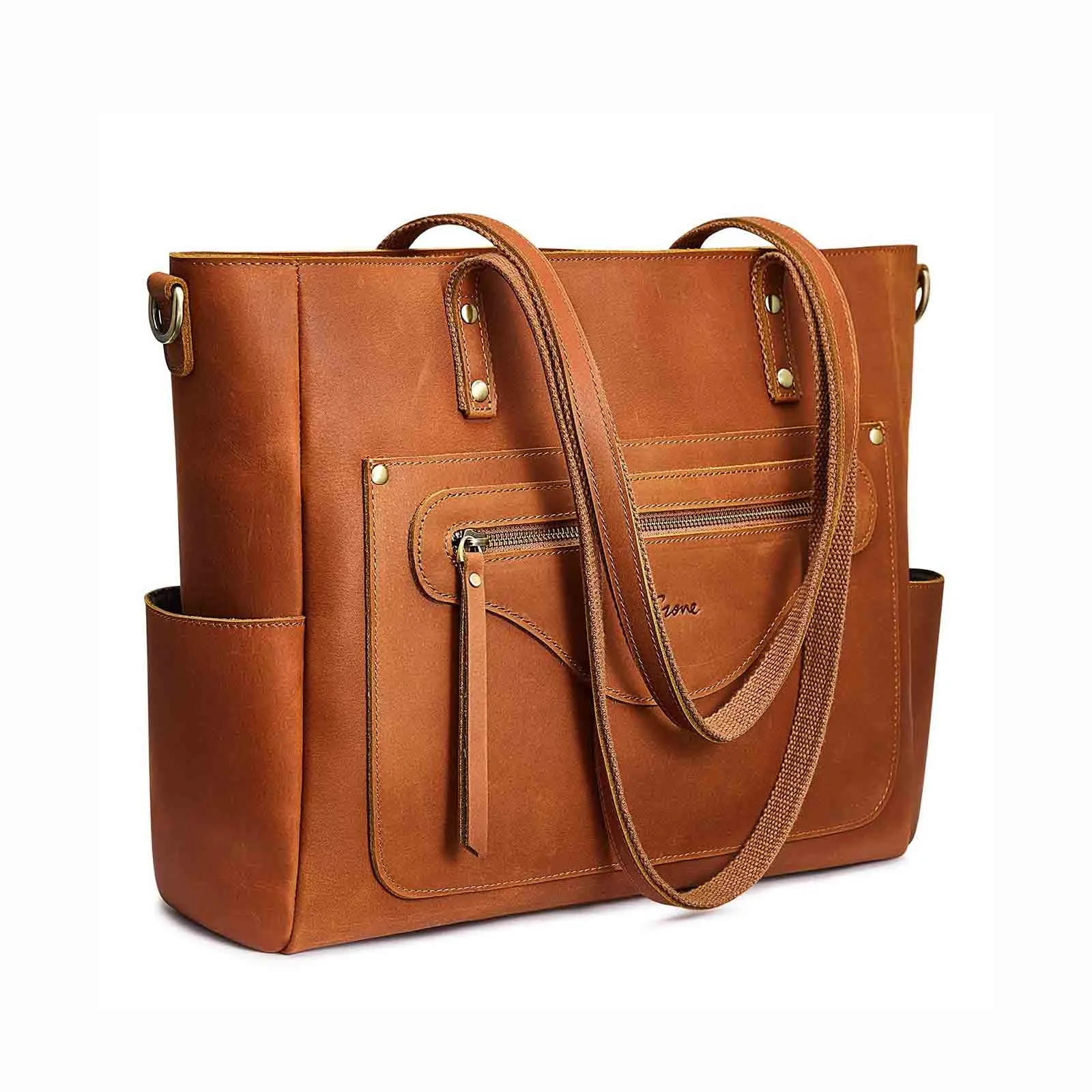 Women Vintage Genuine Leather Tote Bag