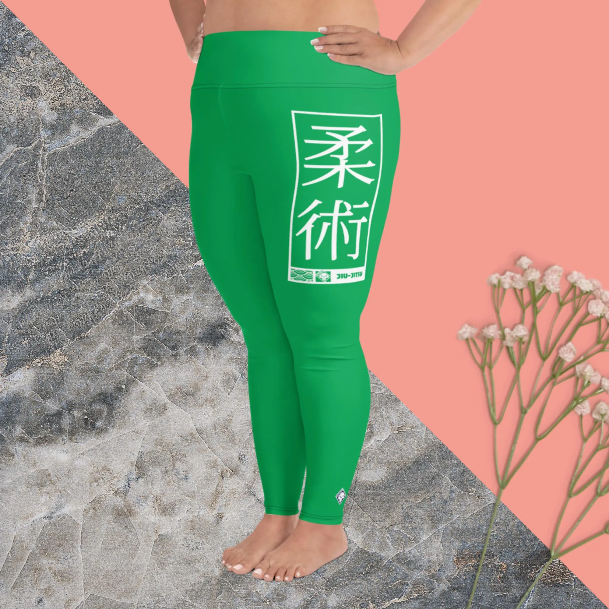 Women's Plus Size Yoga Pants Workout Leggings For Jiu Jitsu 009 - Jade