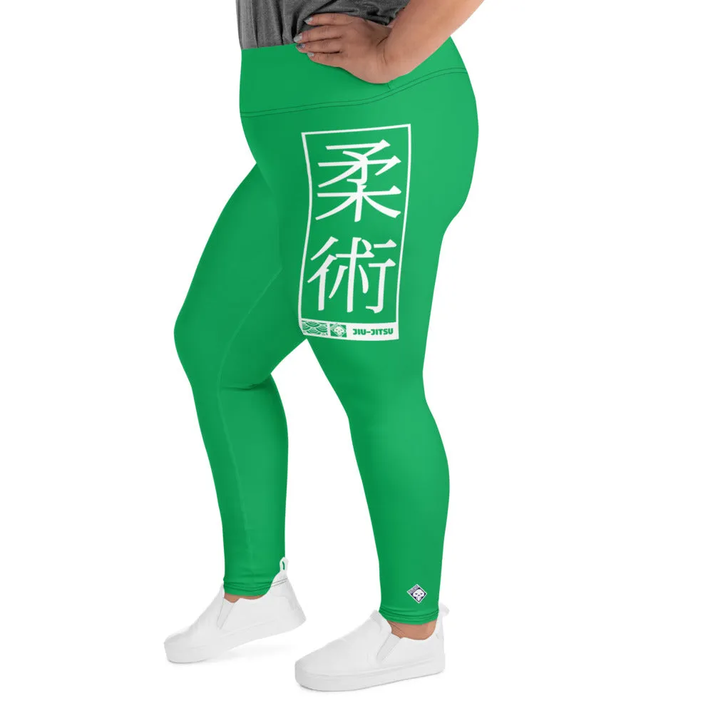 Women's Plus Size Yoga Pants Workout Leggings For Jiu Jitsu 009 - Jade