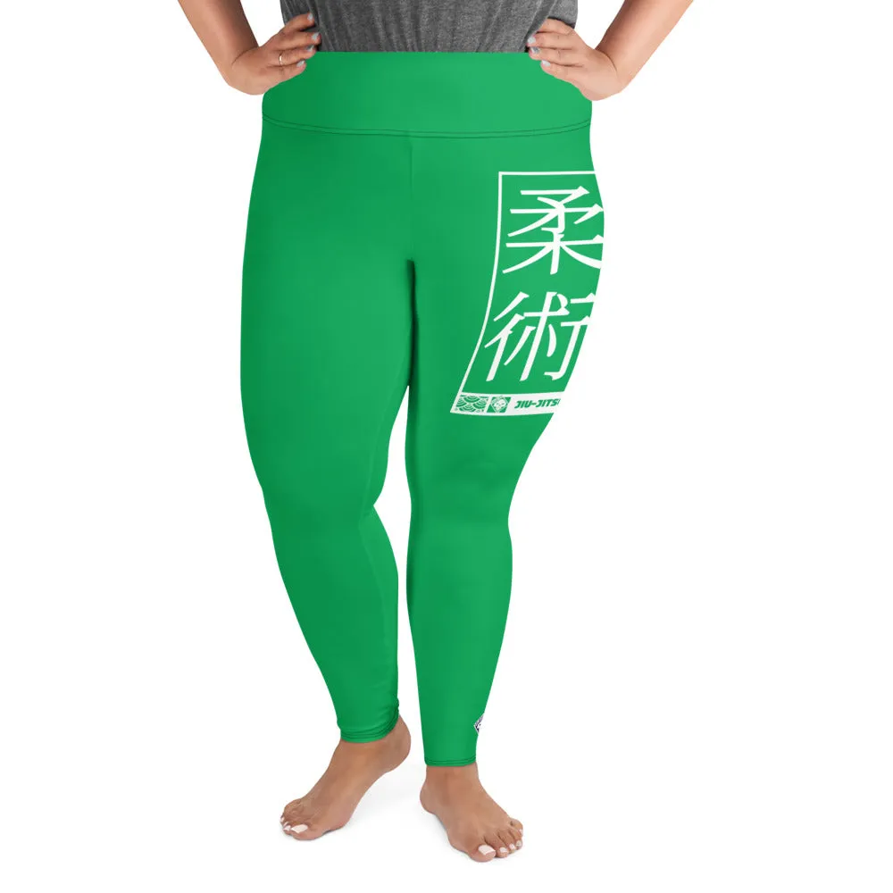 Women's Plus Size Yoga Pants Workout Leggings For Jiu Jitsu 009 - Jade