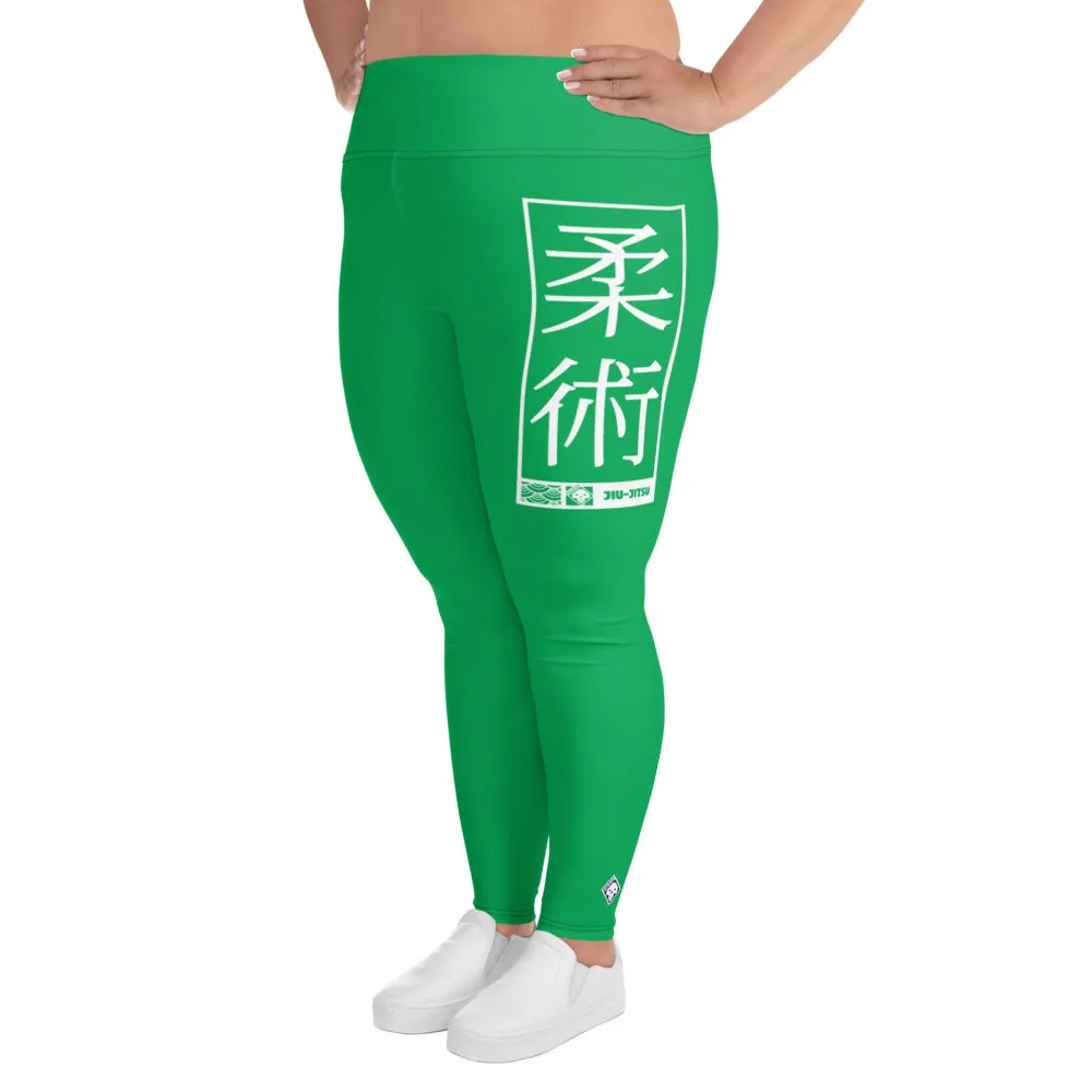 Women's Plus Size Yoga Pants Workout Leggings For Jiu Jitsu 009 - Jade