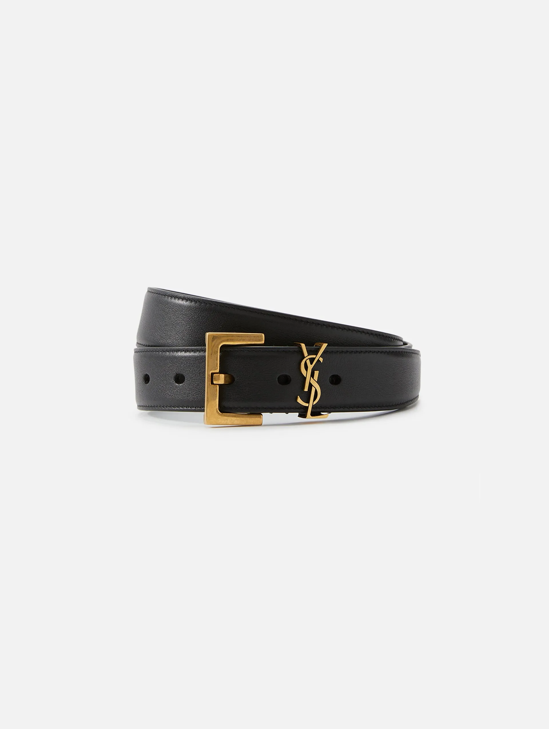 YSL 3CM Logo Belt