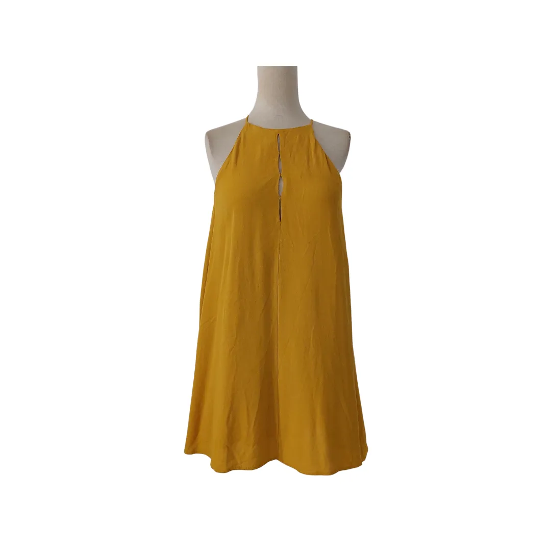 ZARA Mustard Halter-neck Long Top | Like New |